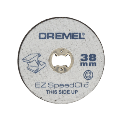 Disco de corte DREMEL EZ SpeedClic 38 mm cinzento com texto azul