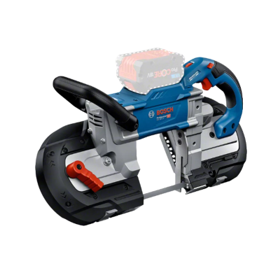 Serra de fita Bosch GCB 18V-45 azul, cinzenta e preta com botão laranja