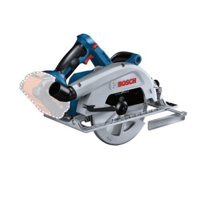 Serra circular BOSCH azul, cinza e preta com lâmina metálica