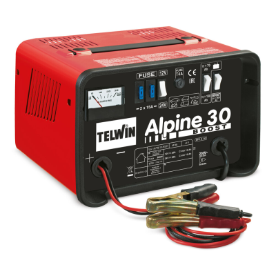 Carregador de baterias TELWIN Alpine 30 BOOST com cabo e garras
