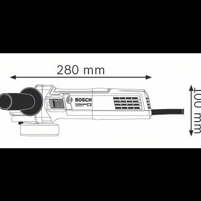 Rebarbadora Bosch com dimensões 280 mm x 100 mm