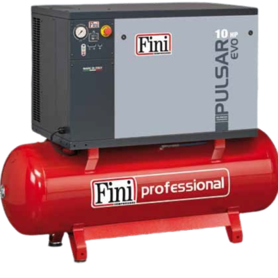 Compressor de ar FINI PULSAR EVO 10 HP vermelho e cinza