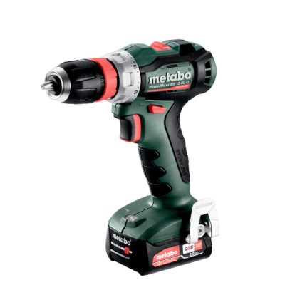 furadeira/parafusadora Metabo PowerMaxx BS 12 verde, preta e vermelha com bateria