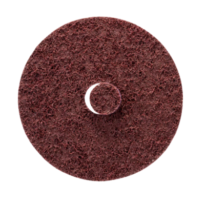 Disco abrasivo vermelho circular com furo central