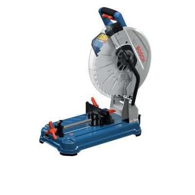 Serra de corte Bosch azul com disco prateado e base metálica