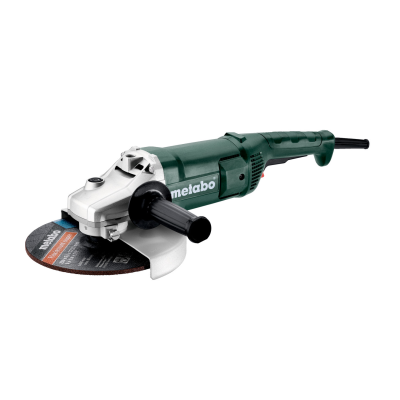 Rebarbadora elétrica Metabo com disco de corte e punho auxiliar