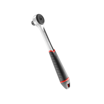 Chave de catraca com punho preto e detalhes vermelhos