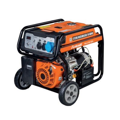 Gerador portátil ALCraft PGLE 60 SEA com estrutura preta e corpo laranja
