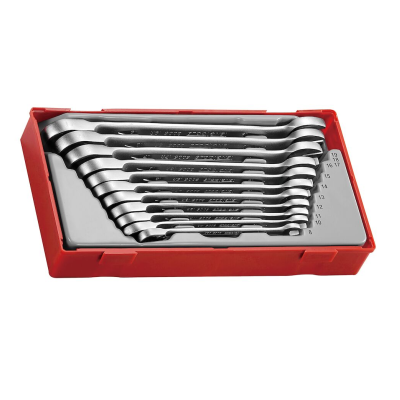 Conjunto de chaves combinadas em caixa vermelha