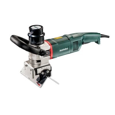 Máquina elétrica Metabo para fresagem verde e prateada com punho preto