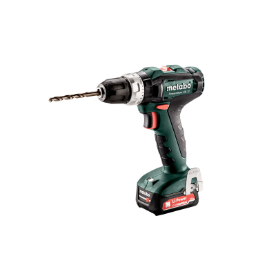 Parafusadora Metabo PowerMaxx SB 12 V verde e preto com cabo e bateria Li-Power