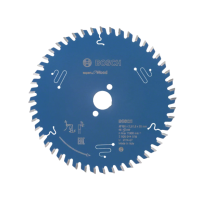 Disco circular azul para serra Bosch com dentes metálicos