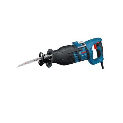 Serra tico-tico elétrica Bosch azul e preta com lâmina metálica