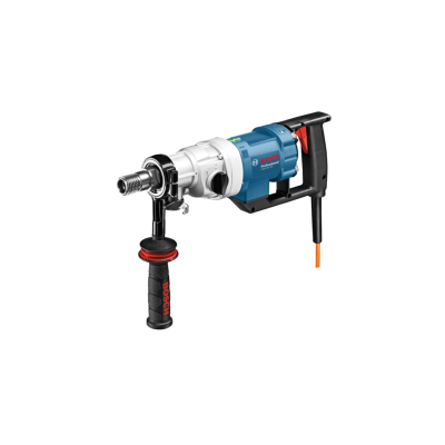 Máquina de perfuração Bosch azul e preta com cabo laranja