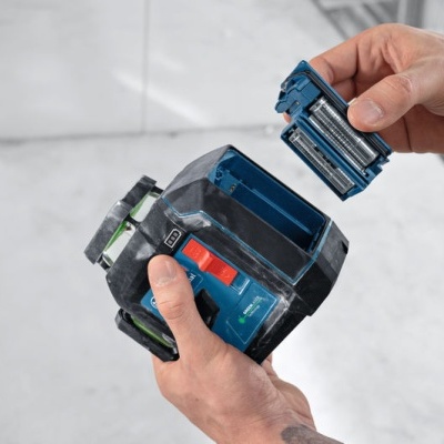 Visores a laser Bosch azul escuro e preto com LED e botões vermelhos