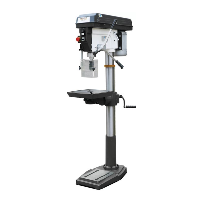 Máquina de furar de bancada preta, cinzenta e branca