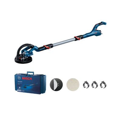 Ferramenta elétrica extensível Bosch para lixar paredes com acessórios e mala