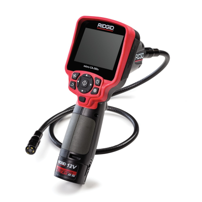 Endoscópio RIDGID Micro CA-350h com ecrã e cabo flexível preto