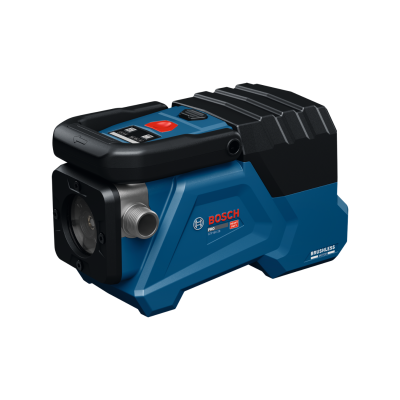 Bomba de água elétrica Bosch Pro azul e preta com botão vermelho e motor brushless