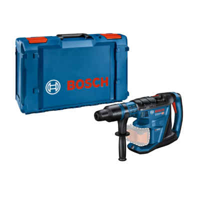 Conjunto de ferramenta Bosch com mala azul e perfuradora eletrónica azul