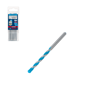 Conjunto de 10 brocas Bosch CYL-9 MultiConstruction 6 mm em embalagem plástica transparente.