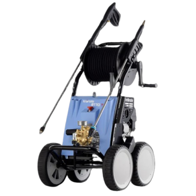 Máquina de lavar alta pressão Kranzle 1170 T com mangueira preta e rodas grandes