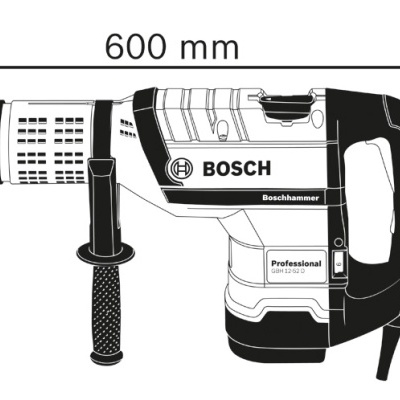 Martelo perfurador BOSCH Professional GBH 12-52 D com pega lateral