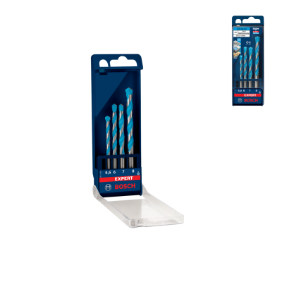 Conjunto de brocas Bosch Expert em estojo azul com pontas azuis