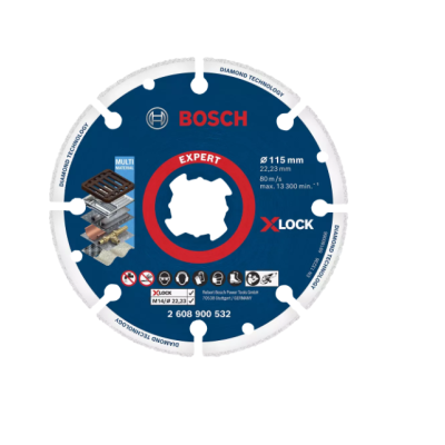 Disco de corte Bosch Expert X Lock azul de 115 mm