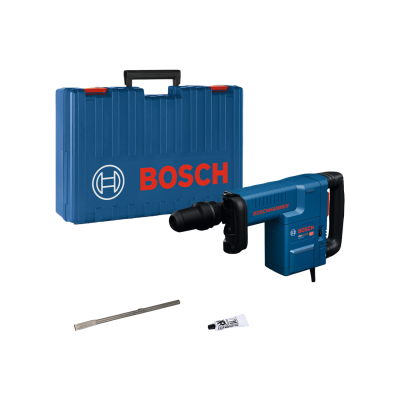 Martelo perfurador BOSCH azul e preto com mala rígida azul