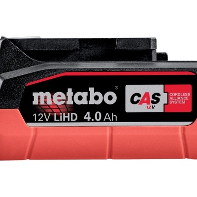 Bateria Metabo 12V LiHD 4.0 Ah preto e vermelho