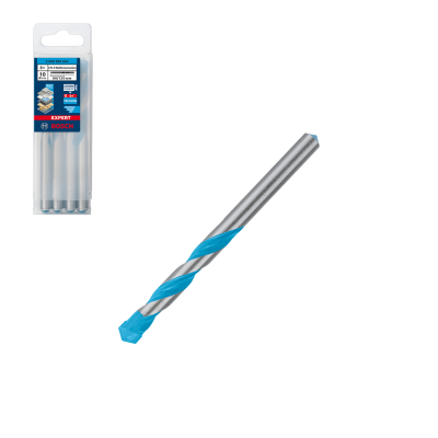 Conjunto de 8 brocas Bosch Expert embalada em plástico transparente e broca individual destacada