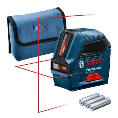 Nível laser BOSCH Professional GLL 2-10 com bolsa e pilhas