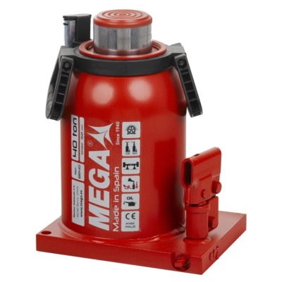 Macaco hidráulico vermelho MEGA 40 Ton com base quadrada