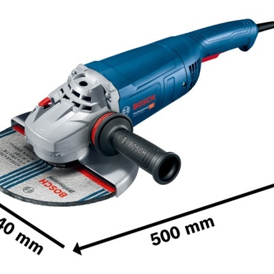Esmerilhadora elétrica Bosch azul e cinza com disco abrasivo