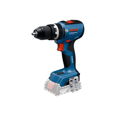 Parafusadora a bateria Bosch Professional azul e preta com detalhes vermelhos