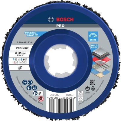 Disco de rebarbadora Bosch PRO N377 azul 115 mm