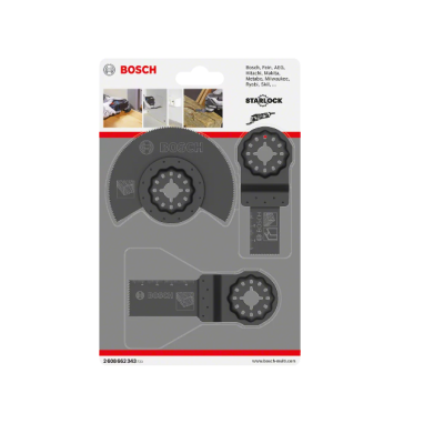 Conjunto de lâminas de serra Bosch em embalagem