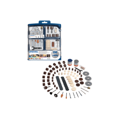 Conjunto de acessórios Dremel com 150 peças em embalagem azul