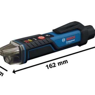 Marcador a laser Bosch Professional azul e preto com medidas 162x28x33 mm