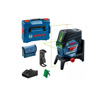 Conjunto de nivel laser BOSCH com estojo, bateria, suporte e acessórios