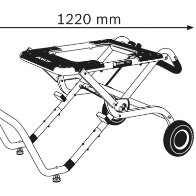 Estrutura metálica dobrável com rodas e medidas indicadas