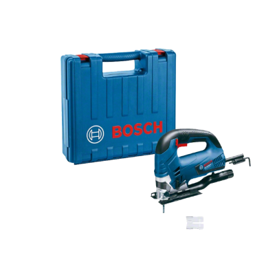 Serra tico-tico elétrica BOSCH azul e preto com estojo azul