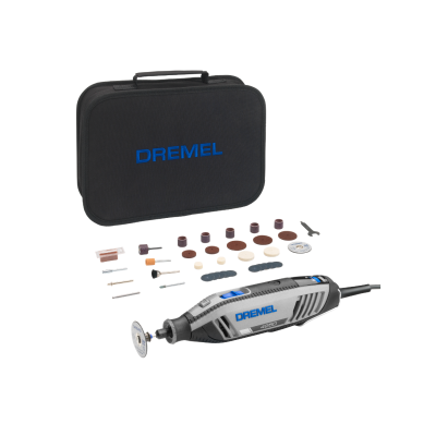 Conjunto ferramenta rotativa Dremel com acessórios e estojo preto