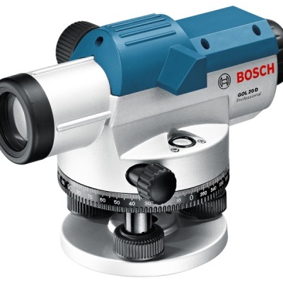 Nível óptico BOSCH GOL 20 D professional azul, branco e preto