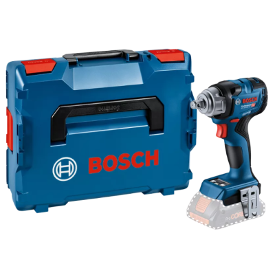 Conjunto Bosch mala de ferramentas azul e chave de impacto sem fios