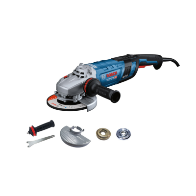 Esmerilhadora azul e preta Bosch PROFESSIONAL com acessórios