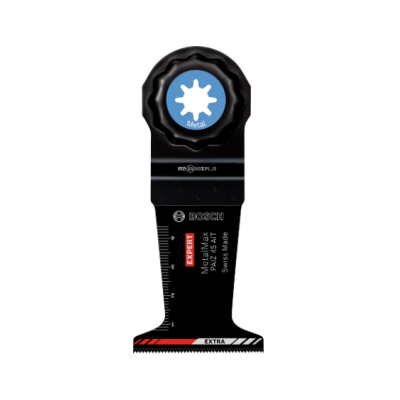 Lâmina de corte Bosch Expert para metais preta com texto vermelho e branco.