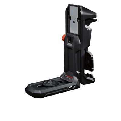 Suporte de smartphone em plástico preto com detalhes vermelhos e cinzentos