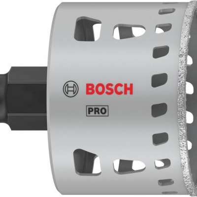 Broca de coroa diamantada cinzenta BOSCH PRO com ponta revestida